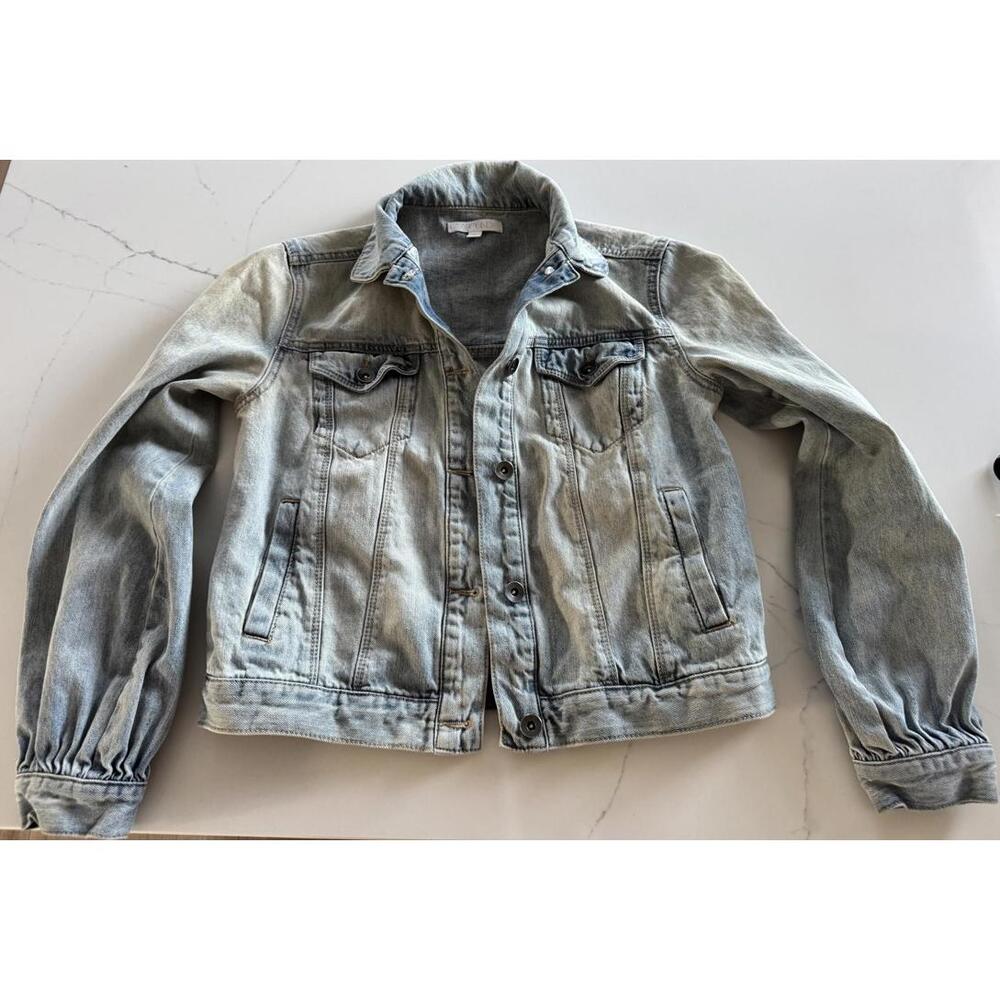 Abound Light Wash Oversized Denim Jacket Size XXS